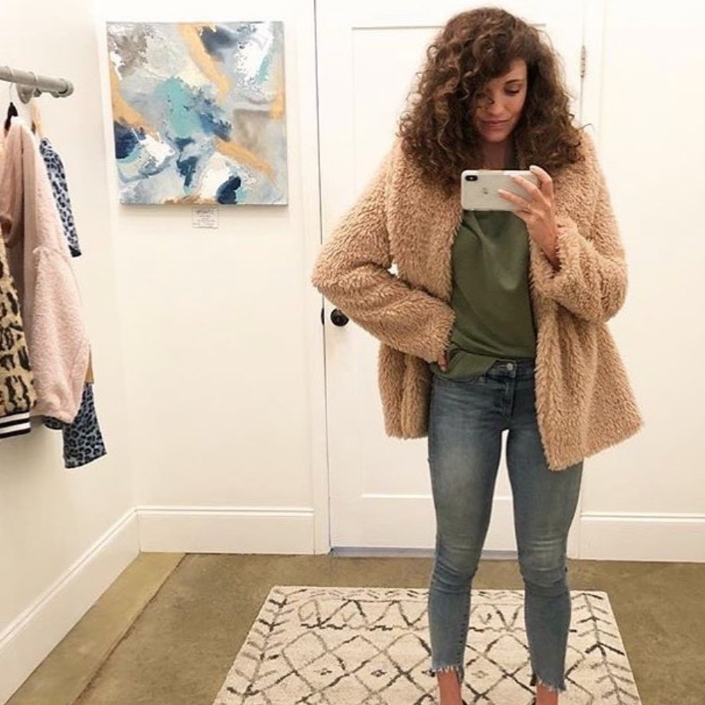 Teddy Bear Light Pink/Nude Coat